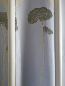 Paper and ink folding screen